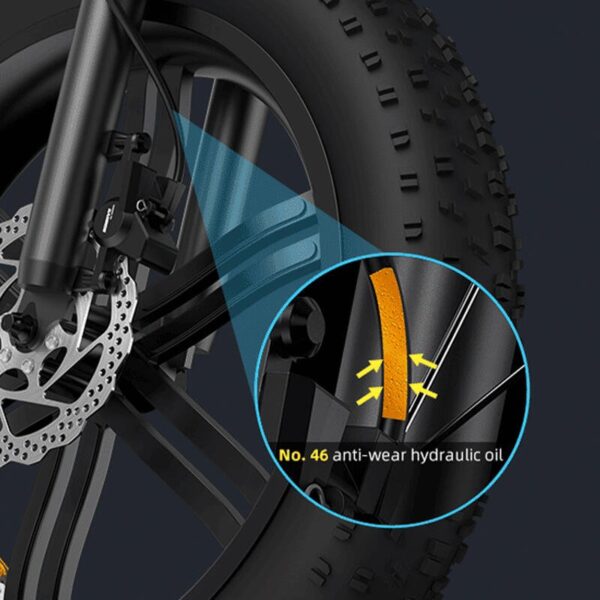 Vélo Électrique Pliant ADO A20F, Aut 120km, 7 Vitesses – Image 4